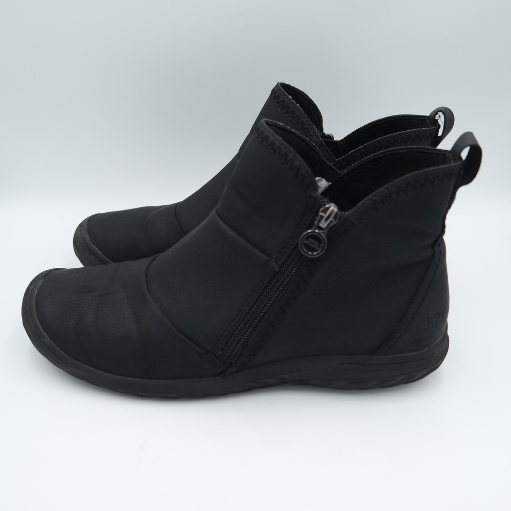 JBU by Jambu Womens Piper Black Side Zip Ankle Booties Size 10M Gorp All-Weather